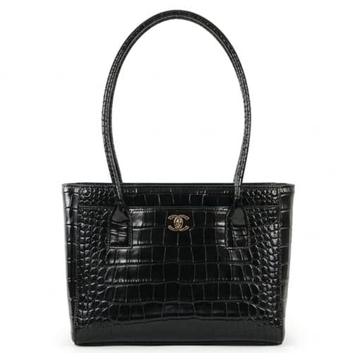 Chanel 샤넬 악어 엠보싱 버티컬 토트백