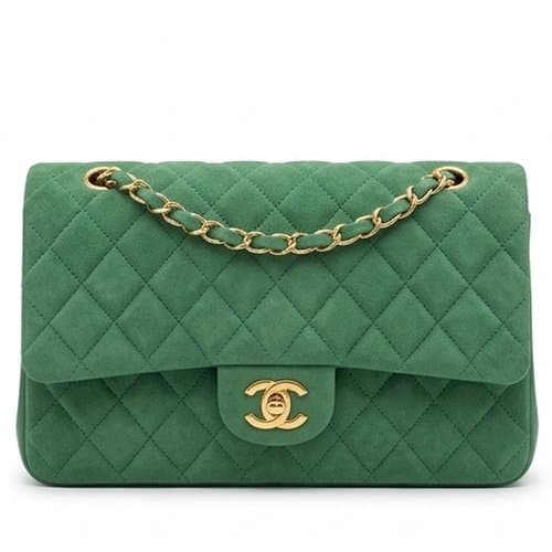 Chanel 샤넬 클래식 플랩 스몰 다크 스웨이드 카프스킨 플랩백