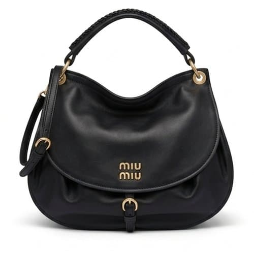 Miu Miu 미우미우 렌데부 나파 가죽 호보 숄더백